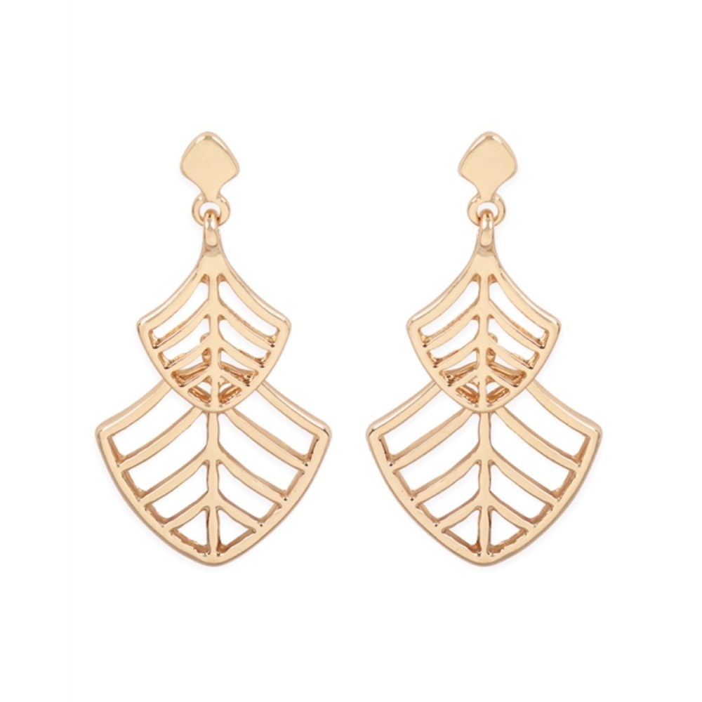 GOLD LEAF DROP EARRINGS